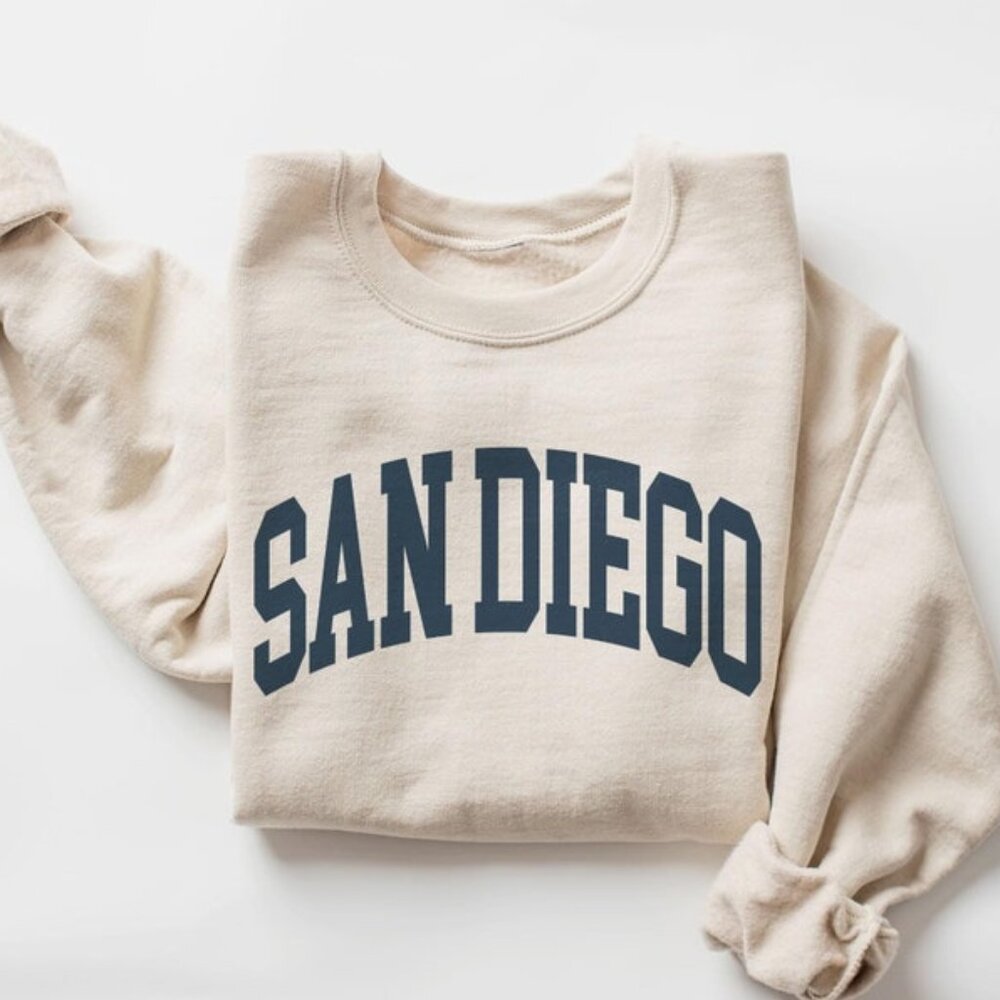 San Diego City Sweatshirt, California Pullover, Trendy Travel Destination Gift